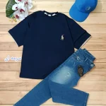 تیشرت نخی پنبه سوپر گلدوزی شده نوجوان Polo یقه کشباف مدل لش - تصویر 6