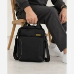 کیف مردانه پارچه ای اداری و ظرف غذا با بند بلند و سه جیب بیرونی - تصویر 3