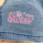 تیشرت شلوارک دخترانه طرح Sweet پنبهای ضد حساسیت سایز 35 تا 45 - تصویر 8
