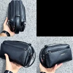 کیف دستی مردانه چرم صنعتی ضد خش دو خانه مدل شوزبگ - تصویر 9