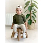 بلوز بیسکوییتی تمام نخ اسپرت زنانه پاییزه خنک - تصویر 2