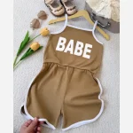 رمپر دخترانه پنبه کبریتی مدل BABE در 4 رنگ سایز 2 تا 9 سال - تصویر 2
