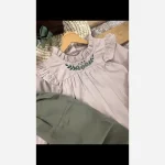 ست تونیک و شلوار کتان پنبه دخترانه مدل شکوفه - تصویر 4