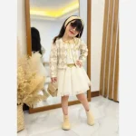 ست سه تیکه کت و تاپ و دامن مجلسی دخترانه مدل پرنسا - تصویر 4