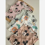 ست تاپ و شلوارک بچگانه نخ پنبه ای طرح فانتزی برند COCO - تصویر 6