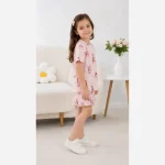 ست کراپ و شلوارک دخترانه پنبه ای خنک سایز 2 تا 9 سال - تصویر 2