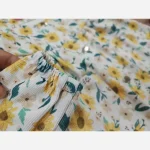 سارافون دخترانه کبریتی طرح گل آفتابگردان سایز 4 تا 6 سال - تصویر 3