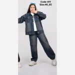ست کت و شلوار جین بچگانه مدل نیم بگ سایز 40 تا 65