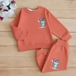 بلوز شلوار دورس بچگانه طرح خرگوش برفی سایز 35 و 40 - تصویر 4