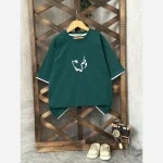 تیشرت تک اسپرت گلدوزی شده رنگ سبز سایز 50 تا 70 - تصویر 2
