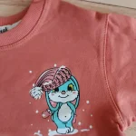 بلوز شلوار دورس بچگانه طرح خرگوش برفی سایز 35 و 40 - تصویر 6