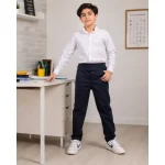 شلوار کتان اسپرت مدرسه و مجلسی رنگ سورمه ای سایز 75 تا 100 - تصویر 3