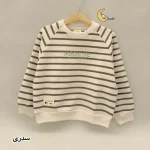 بلوز دورس راه راه پنبه درجه یک دخترانه و پسرانه 9 ماه تا 7 سال در 4 رنگ - تصویر 4