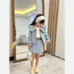 ست چهار تیکه مازراتی دخترانه مدل الماس شامل بلوز تاپ و دامن - تصویر 5