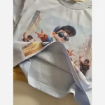 ست تیشرت باکسی و شلوارک کتان پسرانه مناسب 2 تا 12 سال - تصویر 6