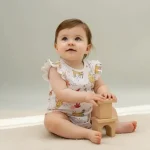 بادی زیردکمه دخترانه وارداتی نخ پنبه برند So Cute سایز 0 تا 24 ماه - تصویر 2