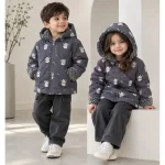 سویشرت بارونی بچه گانه خزدار ضخیم ضد آب سایز 2 تا 8 سال