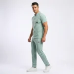 ست پولوشرت و شلوار مردانه یقه فرنچ دکمه دار سبز روشن مدل ARG2KHBGRE - تصویر 4
