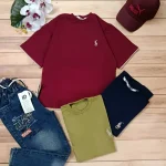 تیشرت نخی پنبه سوپر گلدوزی شده نوجوان Polo یقه کشباف مدل لش - تصویر 4