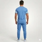 ست تیشرت و شلوار مردانه مدل OMBLU جنس پارچه مولینه رنگ آبی - تصویر 7