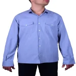 پیراهن مردانه آستین بلند تترون ویسکوز دو جیب چهارخانه رگولار فیت - تصویر 5